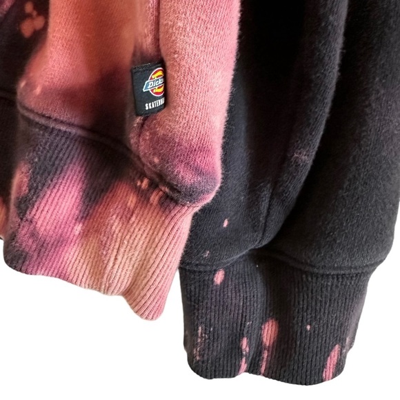 Dickies Hand Bleached Graphic Hoodie Sweatshirt Sz L One of a Kind - Picture 5 of 12